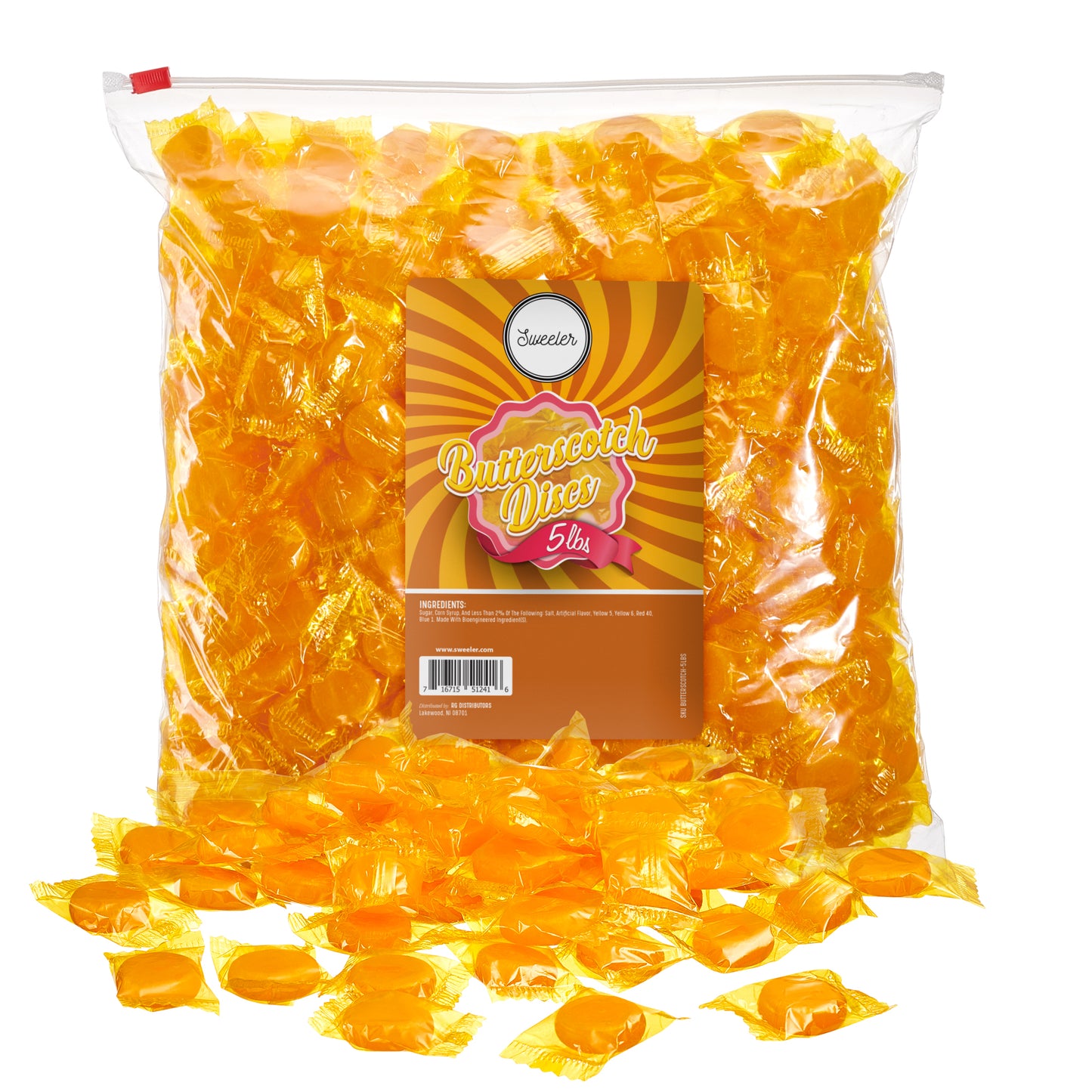 Butterscotch Hard Candy, 5LB