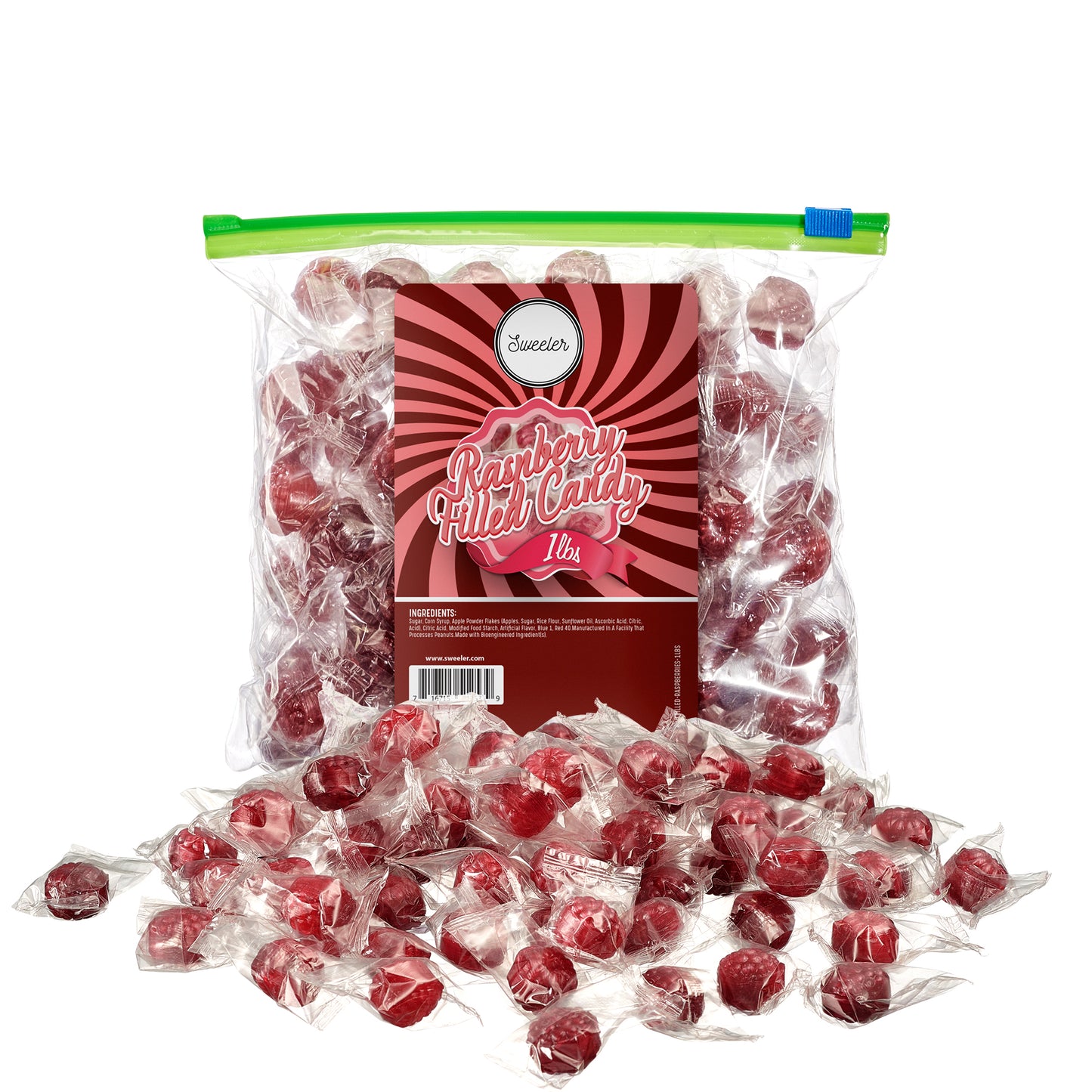 Raspberry Filled Hard Candy, 1LB