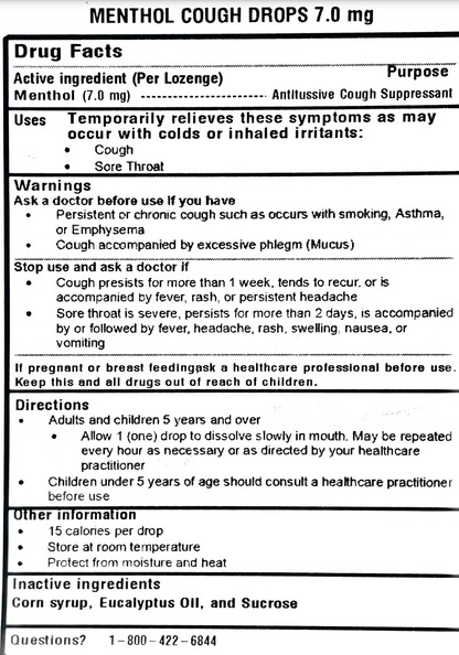 Sweeler Eucalyptus Cough Drops with Menthol, 5LB